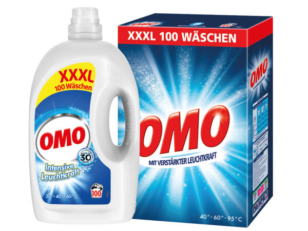 Omo Pulver oder Flüssigwaschmittel