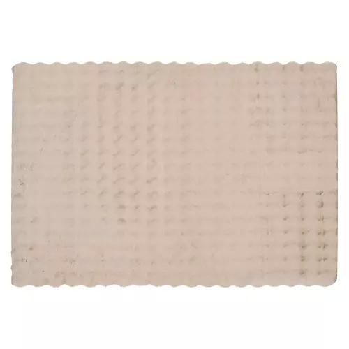 48" x 72" Faux Fur Rug, Ivory Bubble