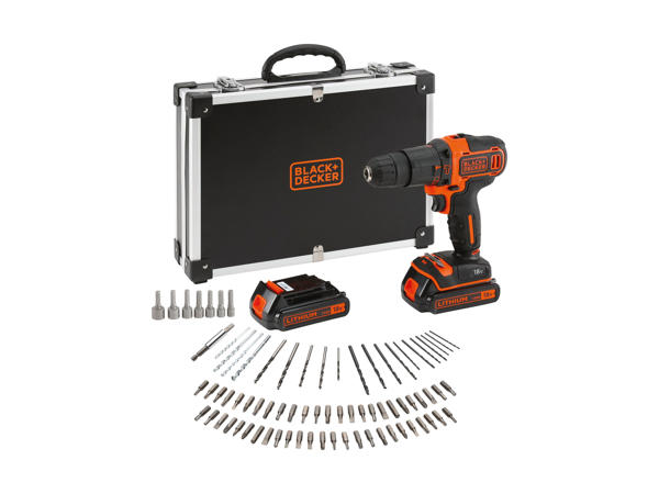 Black+Decker Set trapano avvitatore ricaricabile da 18 V