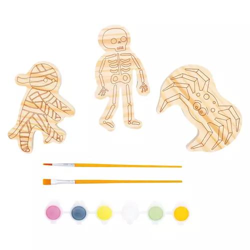 3 Piece Paint-Your-Own Halloween Woodcraft Set - Crawlers