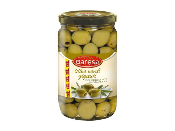 Giant pitted green olives