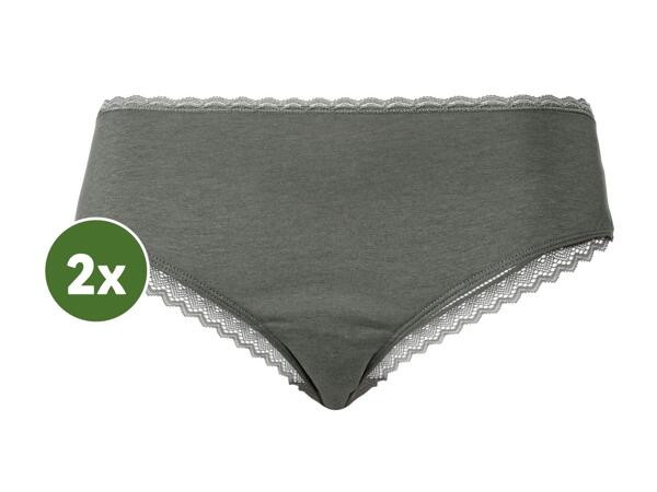 Ladies' Lace Trim Hipster Briefs