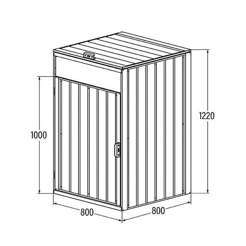 HOME DELUXE Mülltonnenbox CUBO, 2 x 240L
