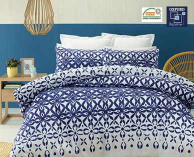 GRAPHIC PRINT QUILT COVER SET - QUEEN SIZE