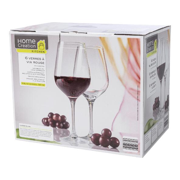 HOME CREATION(R) 				Verres à vin, 6 pcs