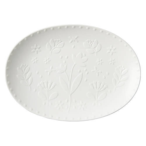 Easter Themed Serving Platter, White