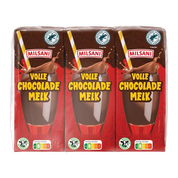 Milsani houdbare volle chocolademelk 6-pack