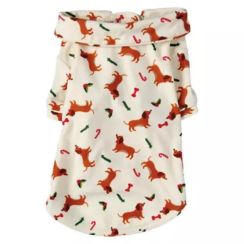 Holiday Pet Pajamas - Weiner Dog, M