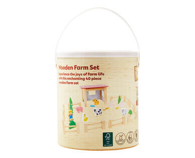 Wooden Toys in Drum