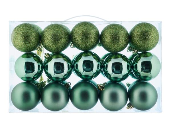 Livarno Home Green Christmas Baubles - 30 Pack