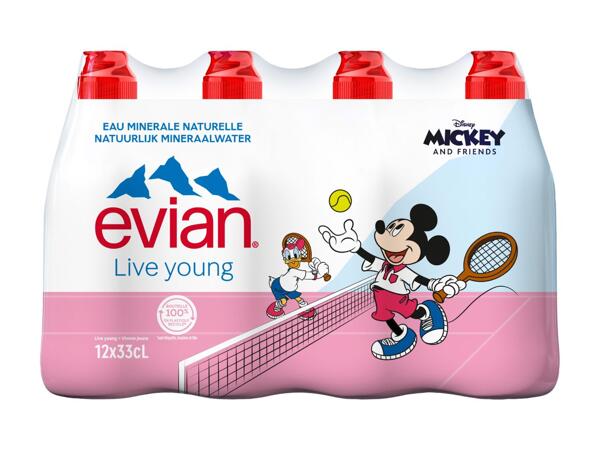 Eau minérale Evian avec bouchon sport