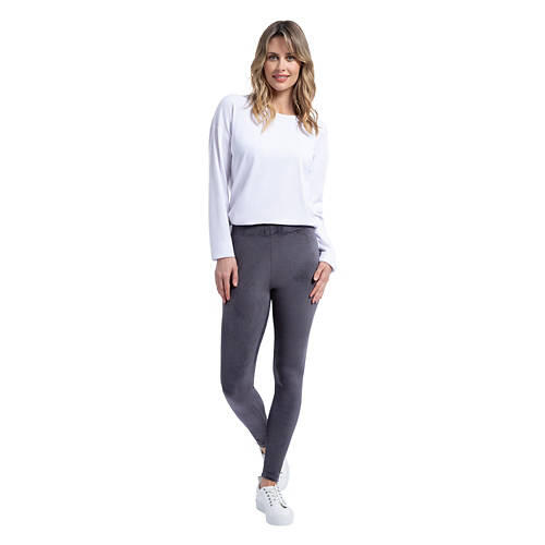 Ladies Ultra Plush Leggings - Gray, L