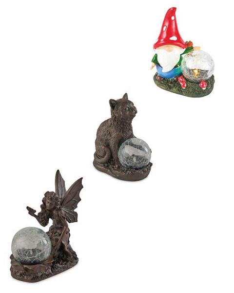 Solar Crackle Glass Ornament