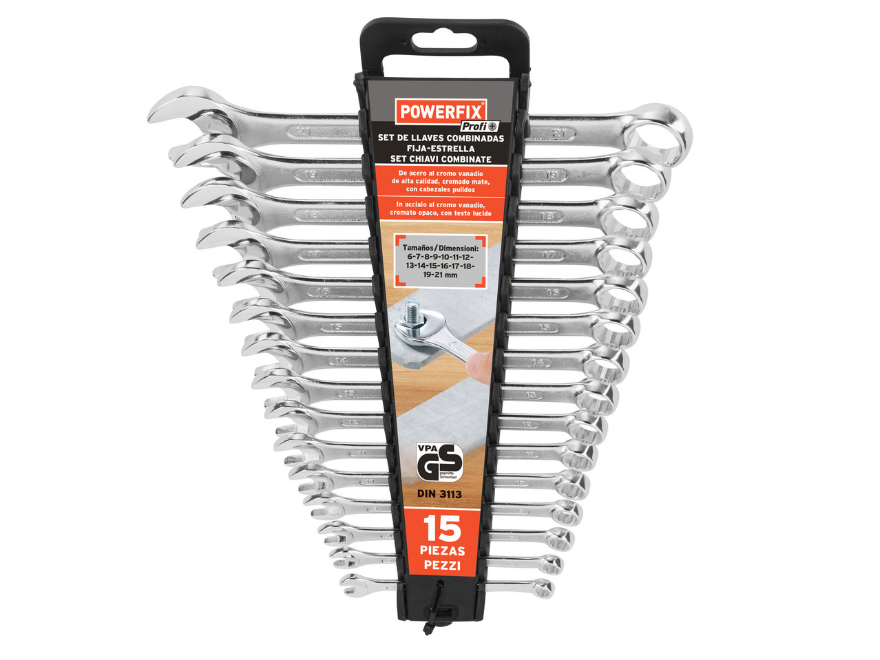 Combination Spanner Set, 15 pieces