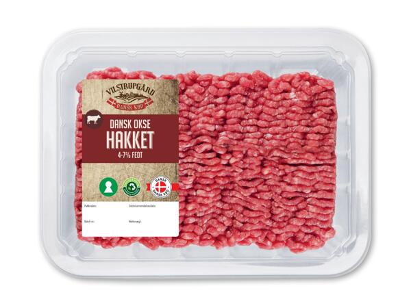 Hakket dansk oksekød