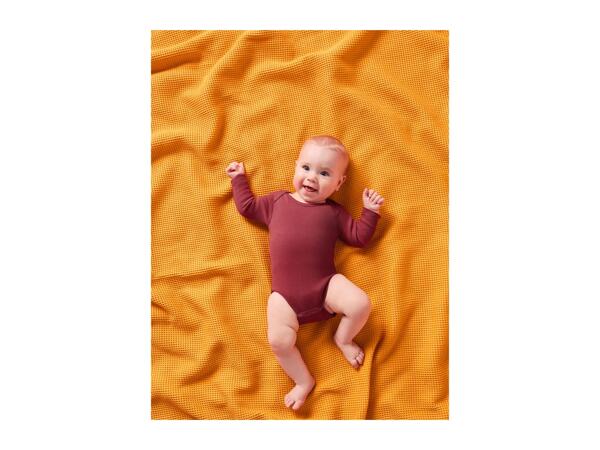 Lupilu Pink Baby Long-Sleeve Bodysuits - 3 Pack