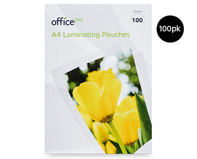 Laminating Pouches A4 100pk or A3 25pk