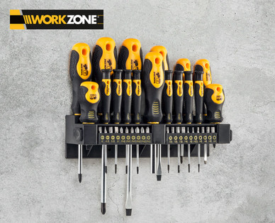 WORKZONE Schraubendreher- und Bit-Set, 37-teilig