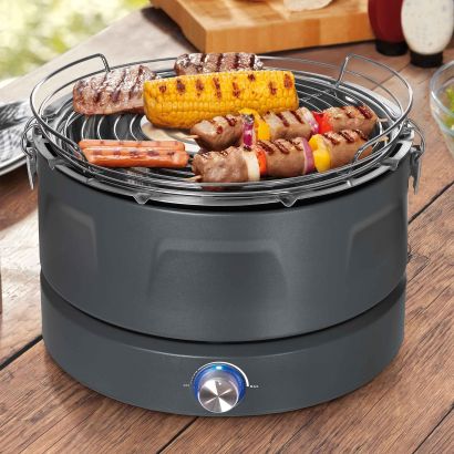 Houtskoolbarbecue met elektrische ventilator