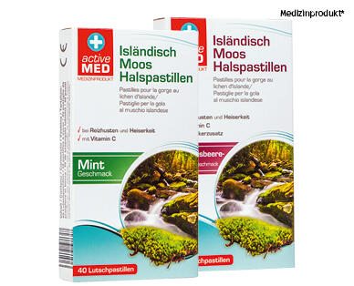 ACTIVE MED 
 ISLÄNDISCH MOOS HALSPASTILLEN