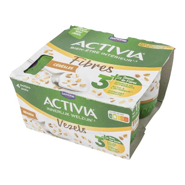 ACTIVIA(R) 				Yoghurt met vezels, 4 st.
