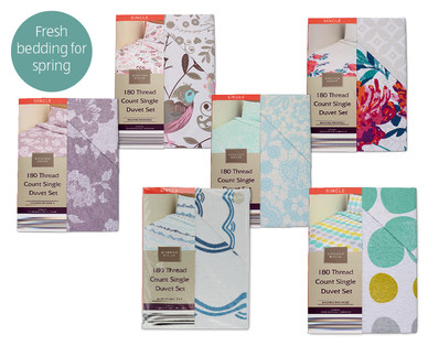 180 Thread Count Single Duvet Set