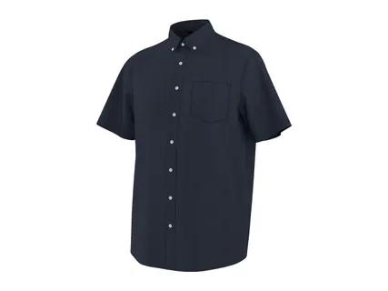 ESMARA MEN Men's Navy Linen Shirt