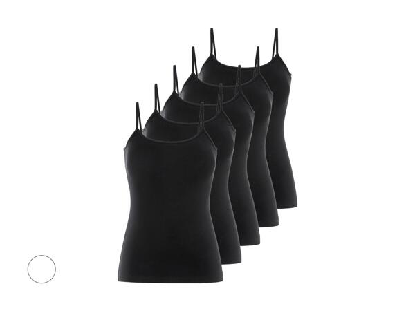 Canotta con spalline sottili, 5 pezzi