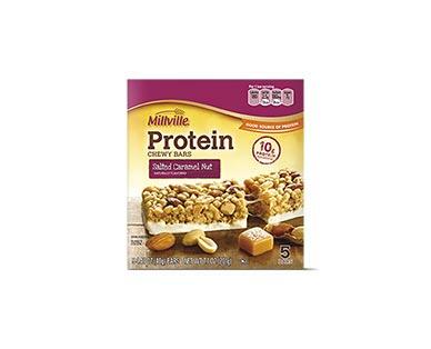 Millville Caramel Nut or Coconut Almond Protein Chewy Bars