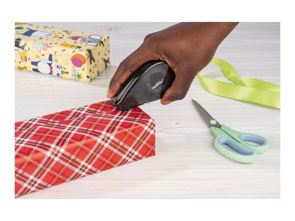 Crelando Mini Adhesive Tape Dispenser/​Wrapping Paper Cutter/​Wrapping Paper Holders