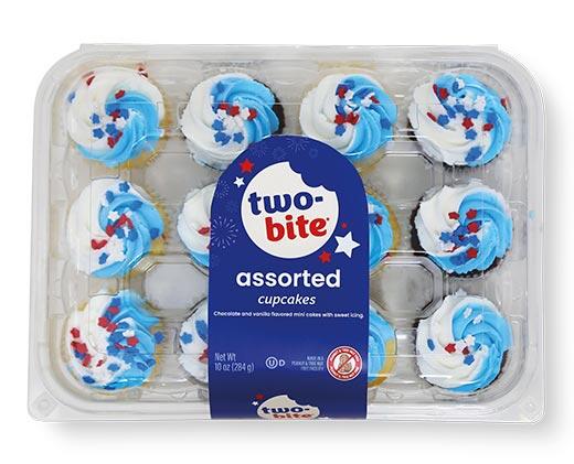 Two-bite Patriotic Mini Cupcakes