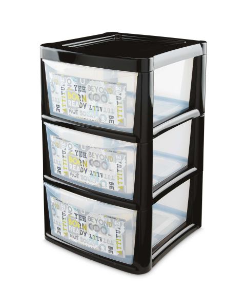 Premier 3 Drawer Words Tower