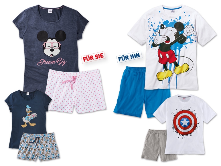 Damen/Herren Shorty-Pyjama
