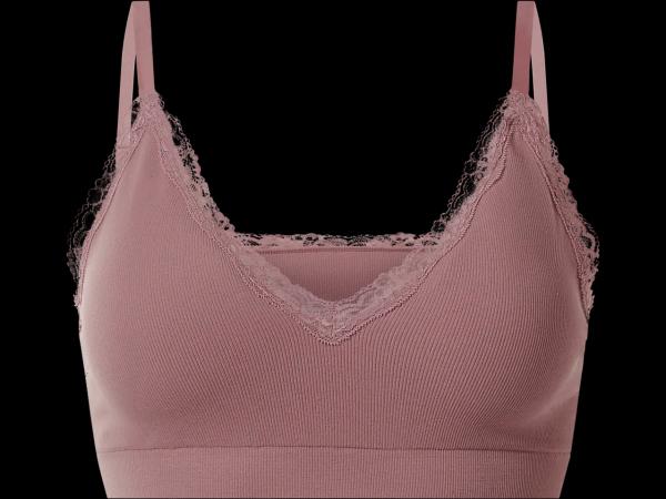 Ladies' Ribbed Bra with Lace