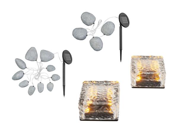 Set lampade solari a LED/​catena luminosa solare a LED da terra