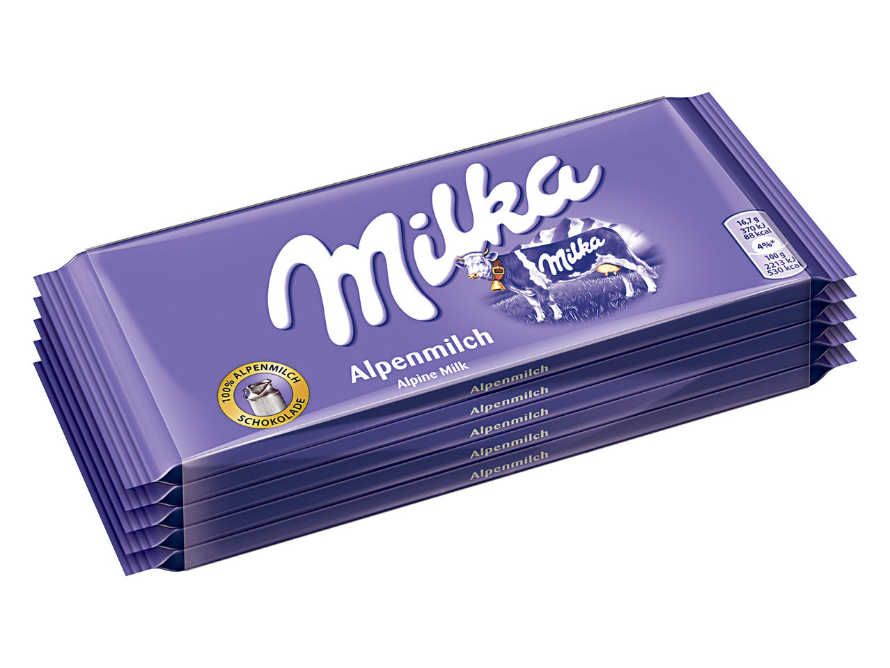 MILKA Tafelschokolade 5x 100 g