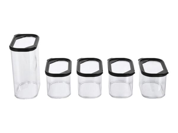 Silvercrest Black Food Storage Containers - 5 Pack