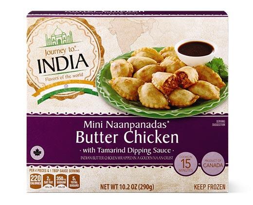 Journey To... Mini Naanpanadas Butter Chicken or Chickpea Curry - Aldi ...