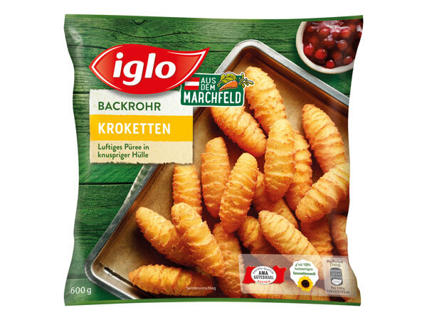 Iglo Marchfelder Kroketten/Feine Welle Frites