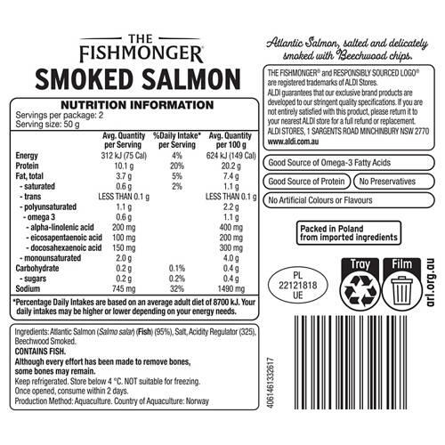 Cold Smoked Salmon 100g