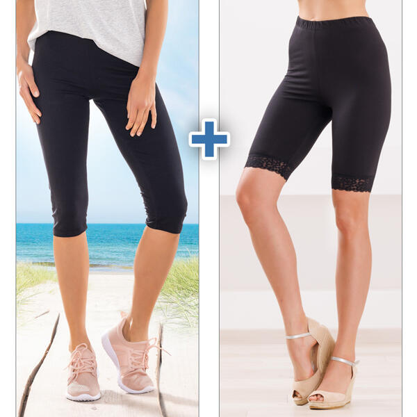 Radler- und Caprihose 
2er-Pack