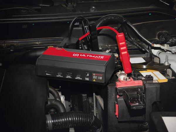 Portable jump starter with power bank