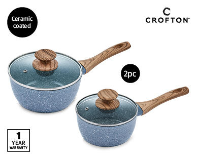 Ceramic Saucepan 2pc Set