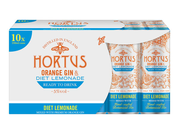 Hortus Premium Orange Gin & Diet Lemonade