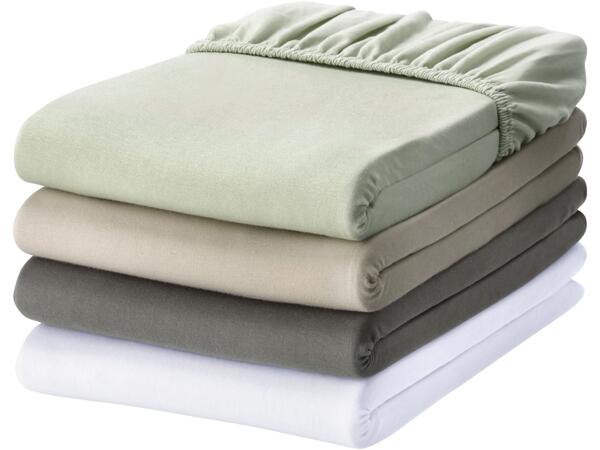 Single jersey fitted sheet