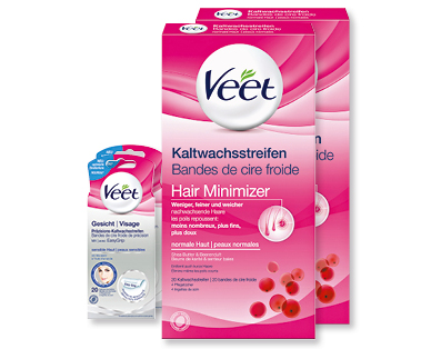 Strisce per ceretta a freddo per il viso/gambe VEET