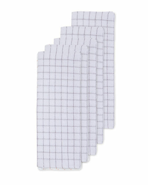 Grey Cotton Terry Tea Towels 5 Pack