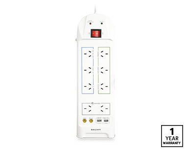 8-Way Surge Protector Power Board