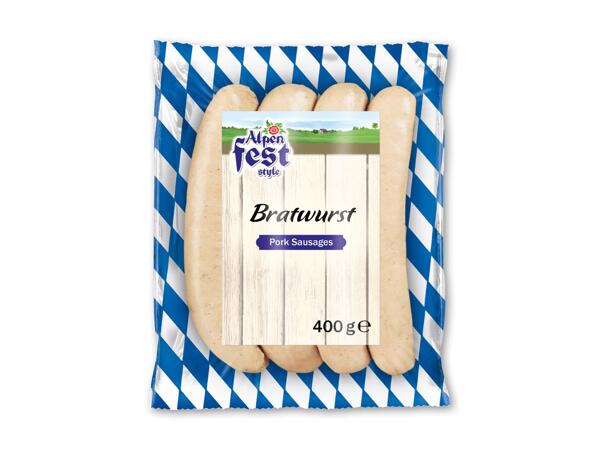 ALPENFEST Bratwurst eller bockwurst