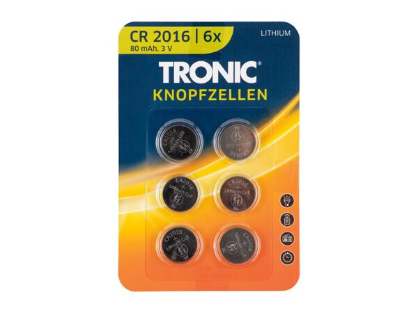 Tronic Button Cell Batteries - 6 Pack